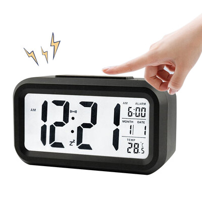 

BRELONG Digital Month Temperature Date Shows Snooze Alarm Clock Night Light