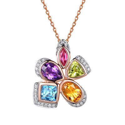 

Hot Sale Colorful Pendant Fashion Women Jewelry Diamond Necklace Pendant No Chain