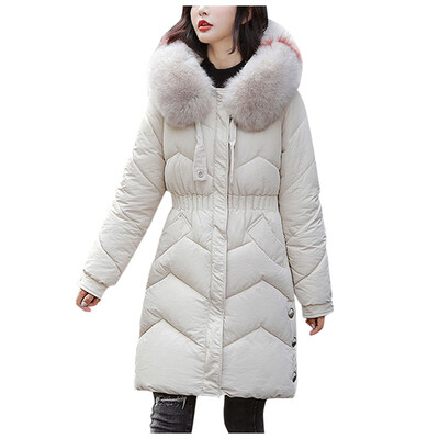 

Toponeto Fashion Women Winter Warm Cotton Hooded Winter Jacket Long-Sleeved Coat