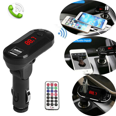 

〖Follure〗Wireless FM Transmitter MP3 Player Handsfree Car Kit USB TF SD Remote
