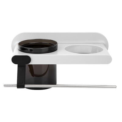

Menen Hair Dryer Holder Wall Mounted Hair Dryer Hanging Rack With Organizer Cup Storage Rack for Bathroom Barbershop Washroom