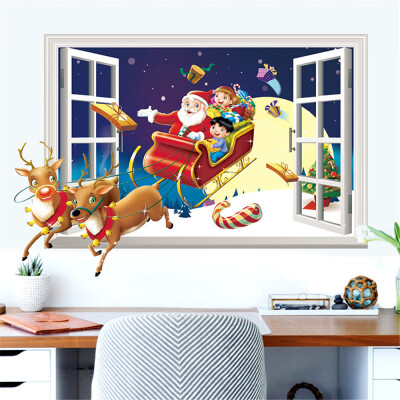

Tailored 2018 Merry Christmas Household Room Wall Sticker Mural Decor Decal Removable