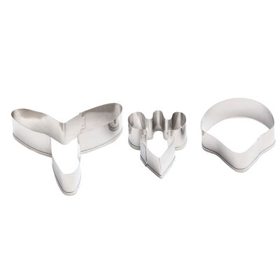 

3 PCS Orchid Flower Cutter Cake Decration Tool Basic Stainless Steel Mould Modelling Tools