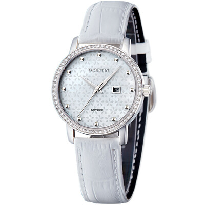 

Augustus OCHSTIN new pearl shell printing dial imported movement steel calendar waterproof female watch