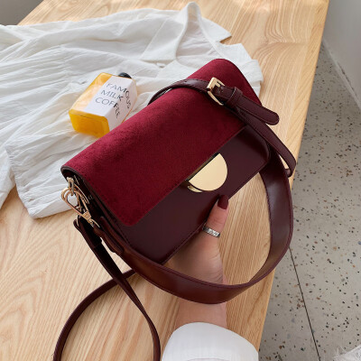 

Autumn&winter new small bag 2019 new Chaohan version 100 lap slant bag fashion texture frosted small square bag