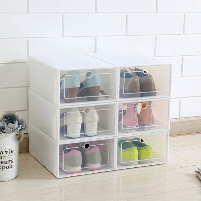 

Siaonvr 3PCS Foldable Shoe Storage Boxes Shoe Organizer Transparent Plastic