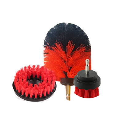 

3Pcs Round Full Electric Bristle Drill Brush Rotary Cleaning Tool Set Scrubber Drill Not Included