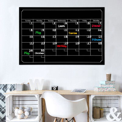 

Siaonvr Dry Erase Board Blackboard Month Magnetic Calendar Chalkboard Wall Sticker