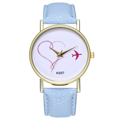 

Women Watches Exquistite Simple Luxury Fashion Cute Airplane Pattern Female Watch Reloj De Mujer Kol Saati