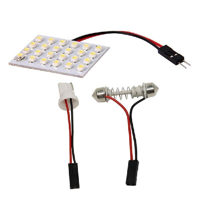 

12SMD 3528 12 LED Panel White Car Reading Map Lamp Auto Dome Interior Bulb Roof Light with T10 Adapter