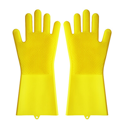 

Gobestart Magic Reusable Silicone Gloves Cleaning Brush Scrubber Gloves Heat Resistant GN