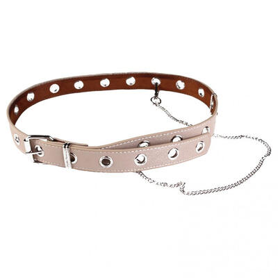 

Fashion Chain Decor Women Casual Faux Leather Waist Belt Pin Buckle Waistband