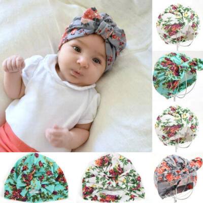 

Newborn Baby Toddler Kids Boy Girl Bowknot Soft Cotton Beanie Hat Cap