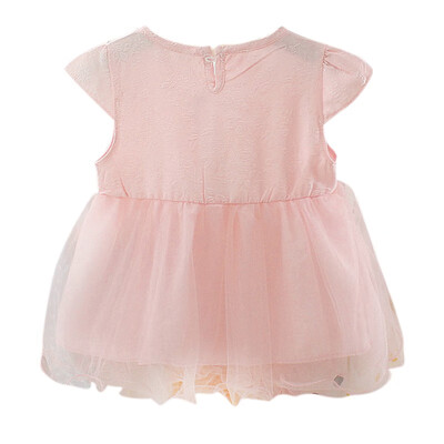 

Summer Girl Dress Bow-Knot Belt Dresses Princessborn Baby Infant Clothing Lace Dress Party Clothes For Children