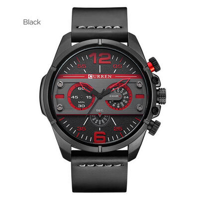 

CURREN 8259 Casual Watch Fashion Quartz Wristwatch With Leather Strap For Men