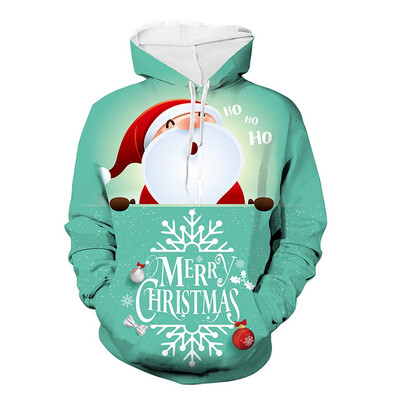 

Tailored Christmas Women Men Couples Print Long Sleeve Hoodie Sweatshirt Pullover Tops
