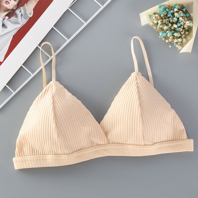 

〖Follure〗Female Ring-Free Cup Sexy Bra Threaded Cotton Wipe Women Comfortable Underwear