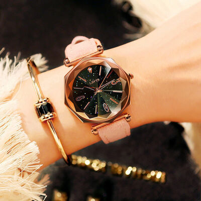 

Fashion Leather Watch For Women Starry Sky Watch Ladies Quartz Wristwatch Women Clock Gift reloj mujer 2019 zegarek damski New
