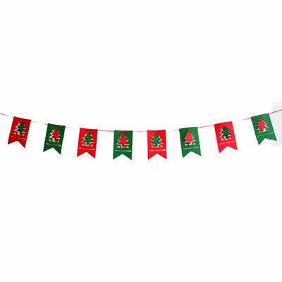 

Gobestart Christmas Paper Garlands String Hanging Flag New Year Party Decoration