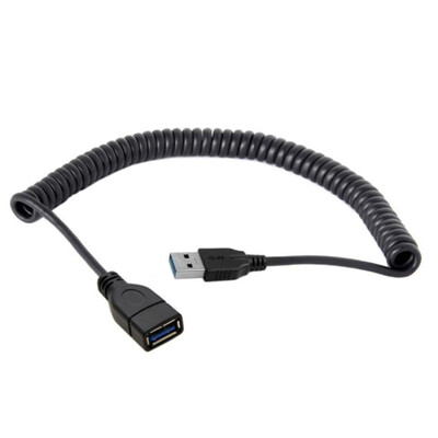

USB 30 Retractable Extension Cable Male to Female Extender Spring Data Cord Mouse Keyboard Coiling Wire