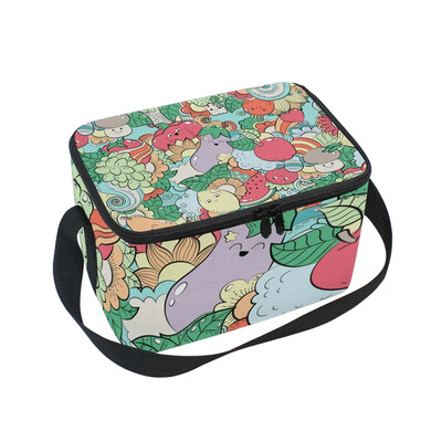 

ALAZA Insulated Lunch Box Vegetables And Berries Lunch Bag for Men Women Portable Tote Bag Cooler Bag