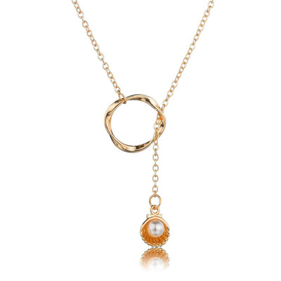 

Boho Simple Chain Necklace Women Vintage Gold Color Heart Star Map Clavicle Necklace Female Jewelry Gift