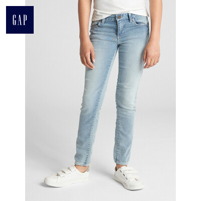 

GAP flagship store girl basic lightweight middle waist skinny jeans 349417 shallow water wash blue 110cm 5