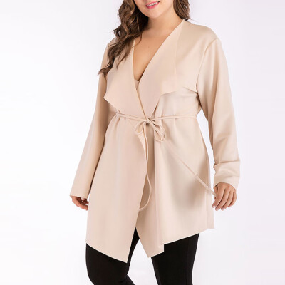 

Gobestart Womens Plus Size Long Sleeve Coat Jacket Parka Outwear Cardigan Coat Tops