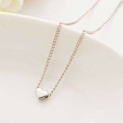 

New Hot Trendy Tiny Heart Short Pendant Necklace Women Gold Silver Chain Lover Necklace Lady Girl Gifts Bijoux Fashion Jewelry