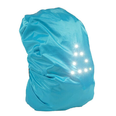 

9LED Safety Security Waterproof Backpack Bag Rain Cover 30-40L