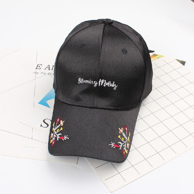 

New Woman Girls Cap Letter Floral Embroidery Baseball Sport Casual Hip-Pop Streetwear Flat Hat