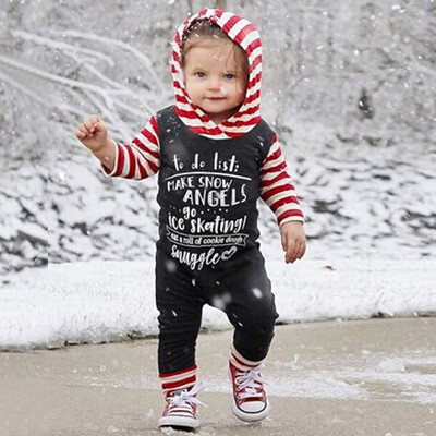 

Toddler Infant Baby Boy Long Sleeve Hood Stripe Splice Jumpsuit Romper Clothes