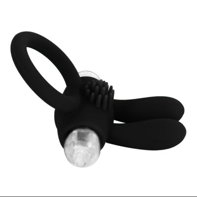 

Male Waterproof Vibrating Rabbit Cock Ring with Clitoral Stimulator USA Seller