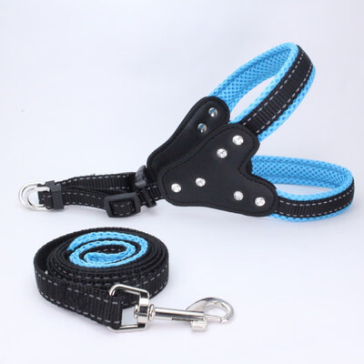 

Dog Harness Leash Set Pet Vest Lead For Small Meduim Large Dogs Perfect for Daily Training Walking Collars Leads -L