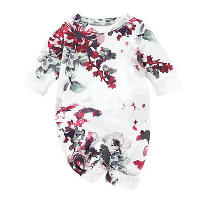 

Infants Baby Romper Fashion Cute Long Sleeve Printed Casual Cotton Jumpsuit