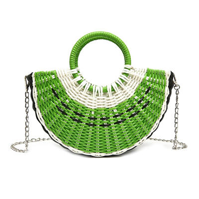 

Weave Shoulder Messenger Handbags Women PVC Chain Crossbody Top-handle Bags