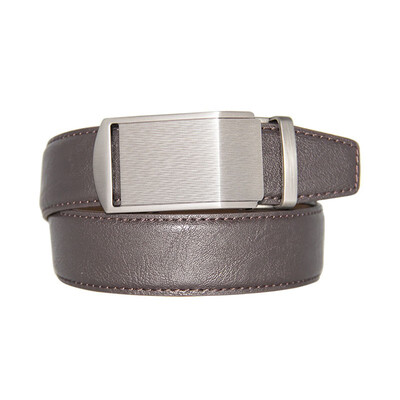 

BPSTAR Mens Automatic Buckle Genuine Leather Mens Ratchet Holeless Belt Business High Quality Mens Real Belt for Pants
