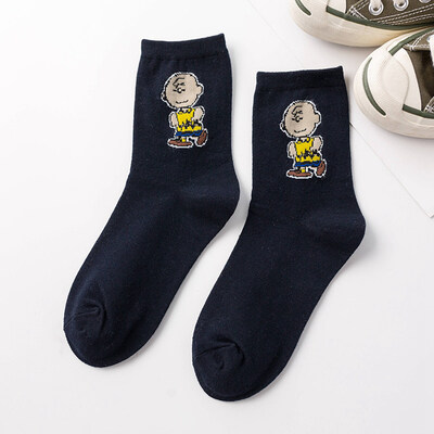 

Women Girl Cartoon Middle Stockings Cartoon Casual Socks School Gift