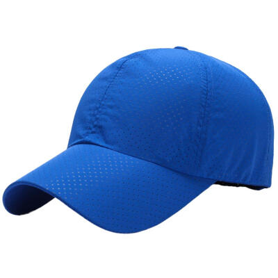 

Summer Solid Color Snapback Unisex Quick Dry Mesh Baseball Cap Outdoor Sun Hat