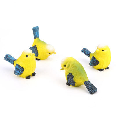 

Greensen 4PCS Resin Simulated Bird-shape Garden Statue Outdoor Sculpture Lawn Garden Scene Decor