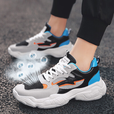 

Laojiao sports shoes mens shoes Korean version of the trend hit color wild mens net red summer tide shoes breathable shoes