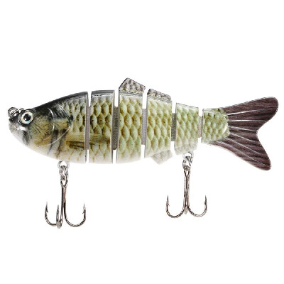 

10cm20g Lifelike 6 Jointed Sections Swimbait Fishing Lure Crankbait Hard Bait Fish Hook Fishing Tackle