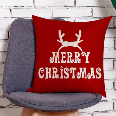 

Siaonvr Home Decor Cushion Cover Merry Christmas Pillowcase Sofa Throw Pillow Covers