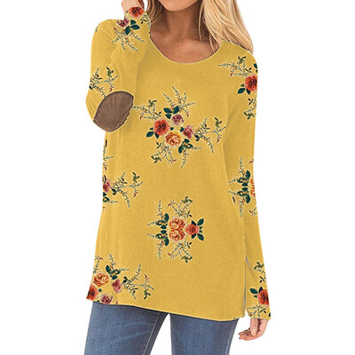 

Tailored Womens Fashionable Round-Collar Printed Long-Sleeved Casual Jacket Blouses