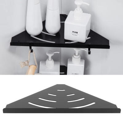 

Greensen Double Layer Wall Mounted Water-proof Bathroom Corner Storage Rack Shelf
