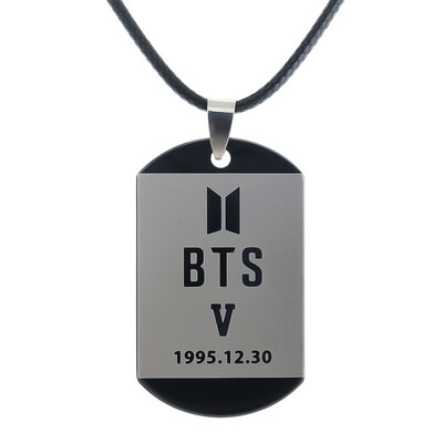

BTS Bangtan Boys Love Yourself ANSWER Fashion Sexy Vintage Black Necklace Kpop Pendant Leather Choker Necklace