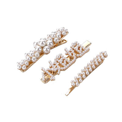 

3pcs Pearls Hair Clips Hairpin Hair Barrette for Women Girls Hair Accessory