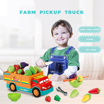 

YIWULATransport Large Fruit And Vegetable Trucks Educational Toy Car Pretend Toys
