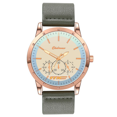 

Gobestart Fashion Leather Mens Quartz Watch Mens Watch Luxury Casual Watch Clock