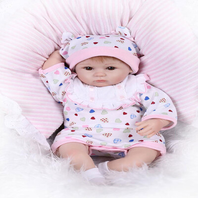 

16" Lifelike Cute Reborn Baby Soft Silicone Vinyl Girl Baby Doll Handmade